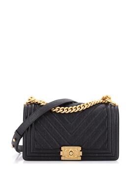 Chanel Boy Flap Bag Chevron Caviar Old #301656C42B
